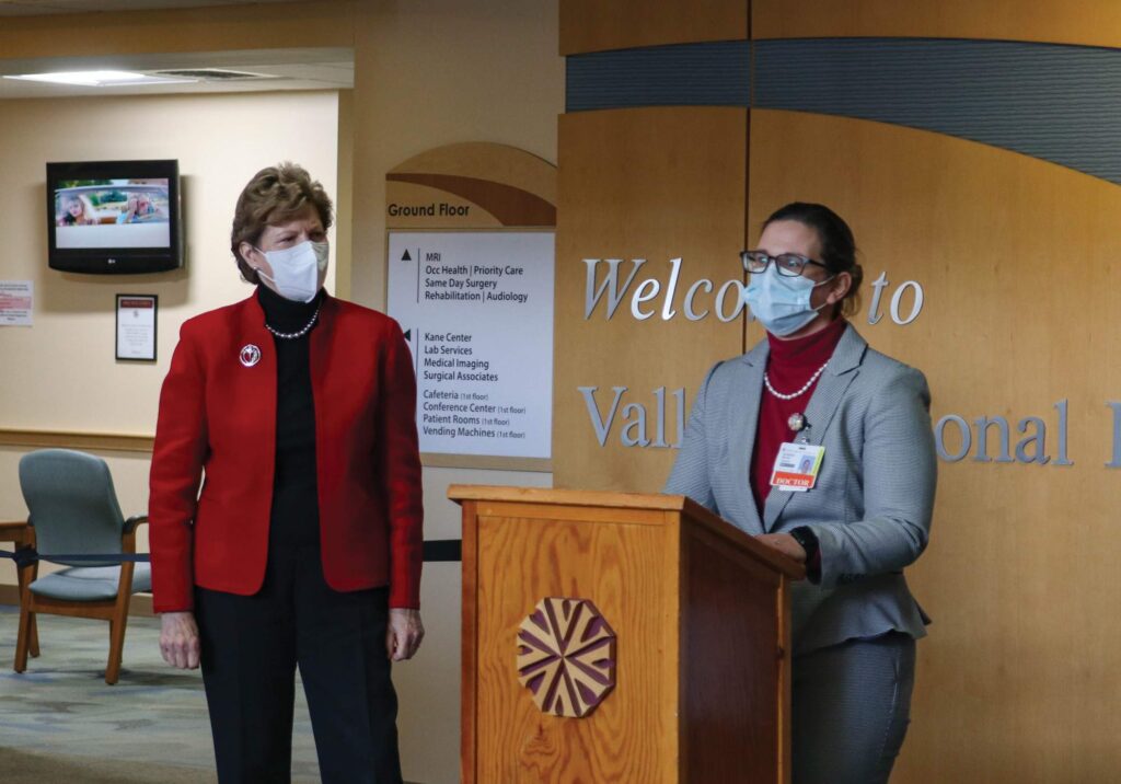 Senator Jeanne Shaheen Visits Valley Regional Hospital in Claremont NH